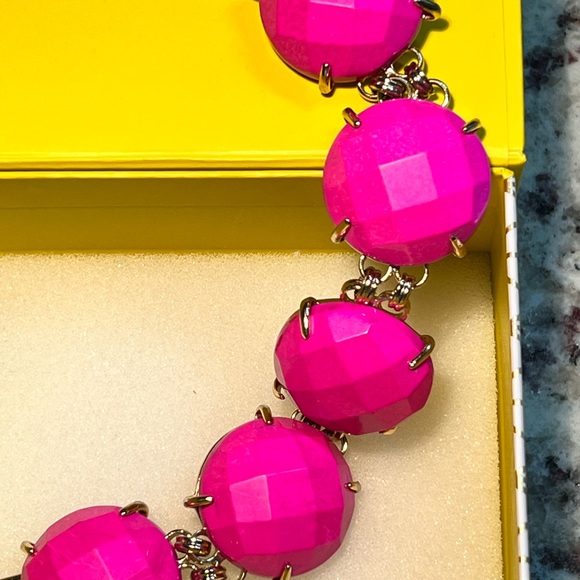 NWOT Kendra Scott Cassie Bracelet Bright Pink & Yellow Gold STUNNINGLY Perfect! - Picture 7 of 12